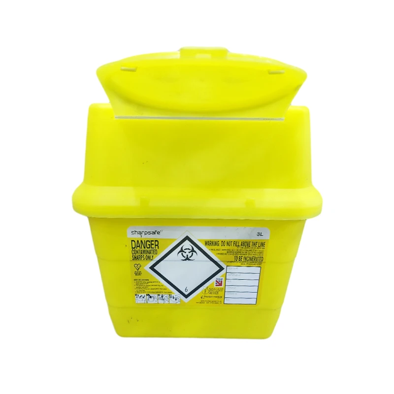 JCMED Hot Sale 3L Small plastic sharps container disposable medical waste containers