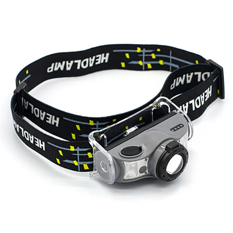 Налобный фонарь с зарядкой от USB легкий супер яркий светодиодный налобный для бега водонепроницаемый сенсорный переключатель