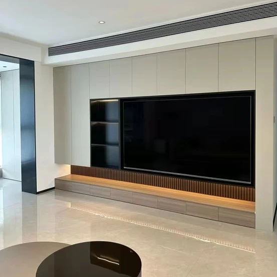 TV cabinet unit wall panel customized modern design for living room bedroom decoration tv cabinet wall