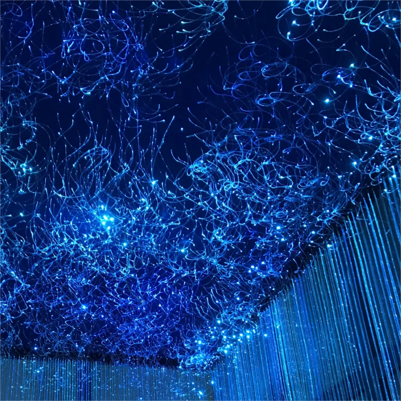 2023 Customizable KEPUAI LED Fiber Optic Curtain Lights Water Proof Fiber Optic Light Fountain Lamp