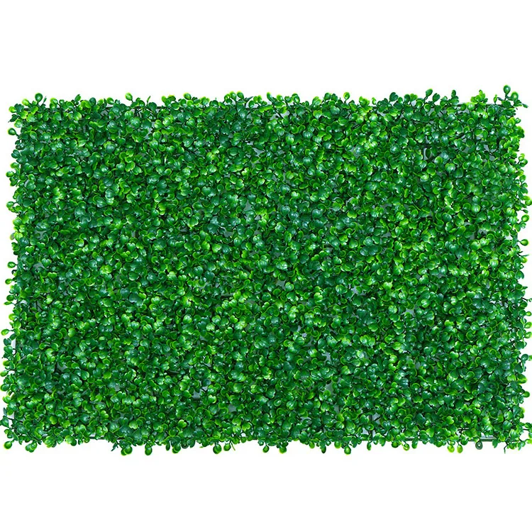 Anti-UV Plastic High Quality Hedge Boxwood Panels Green Plant Vertical Artificial Garden Wall grass