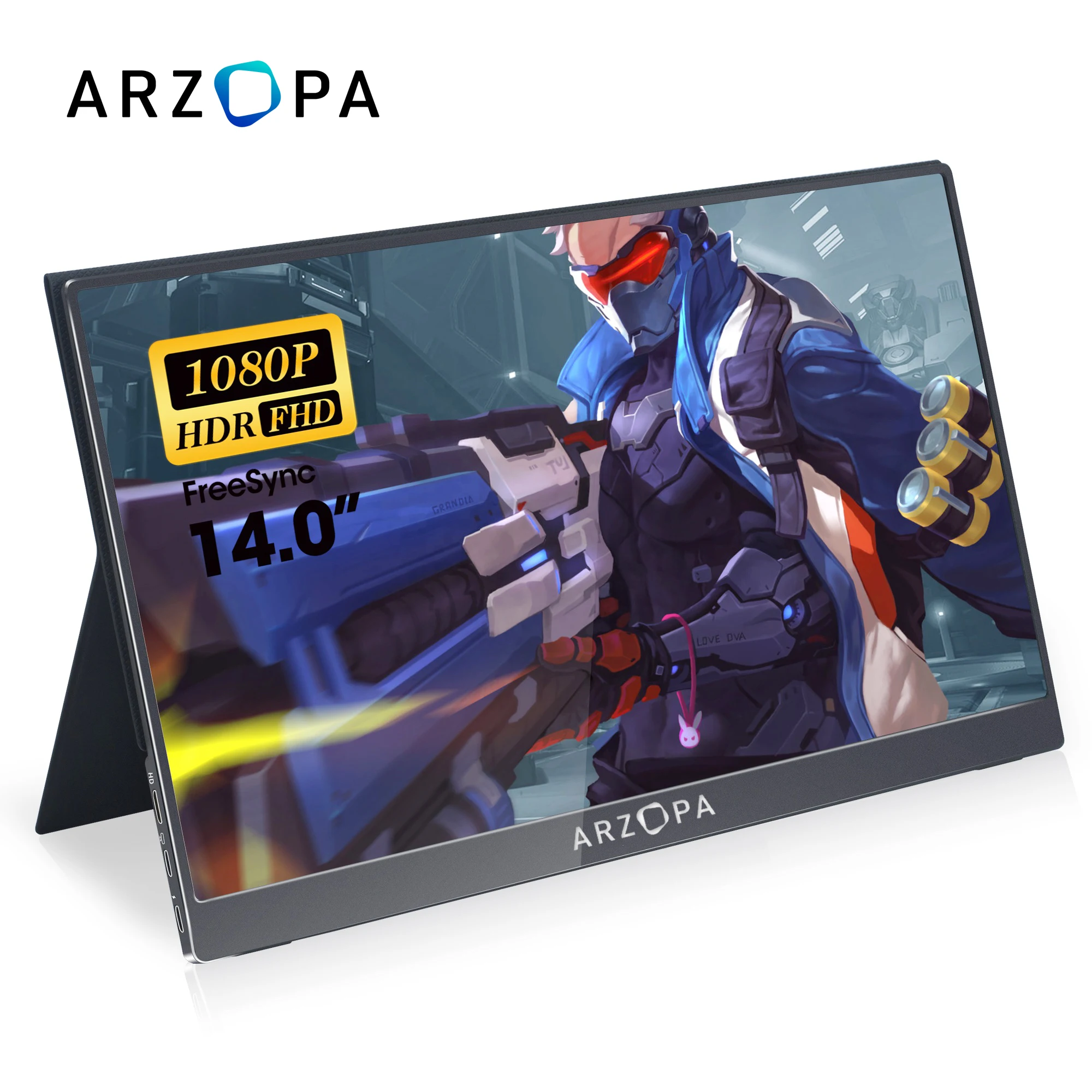 Arzopa Manufacturer Full High Definition 1920*1080 Panel IPS Extended Mobile 14 Inch Monitor Portable Display for Laptop