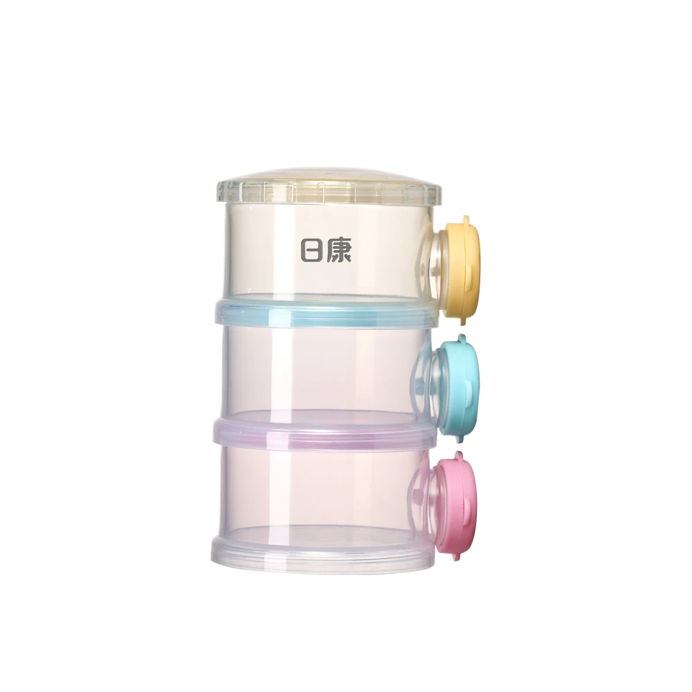 RK-3622 Multifunctional Portable Three Layers Milk Powder Storage Dispenser Container Milk Powder Box