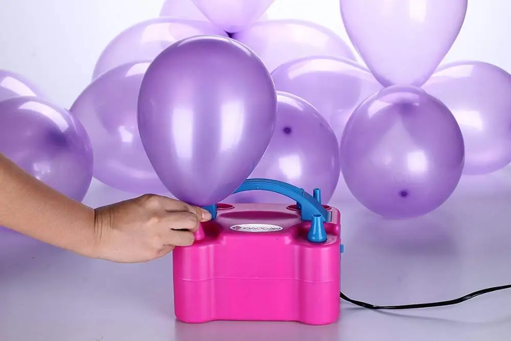 Automatic inflatable pump portable tool double-hole air Electric inflator balloon blower