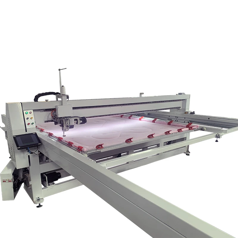 High speed 1200 rpm  servo motor single head mattress continuous industrial quilting machine for mattress and blankets