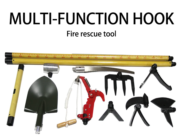 
ODETOOLS multi-function firefighting rescue hook with fire hammer/claw and saw. 