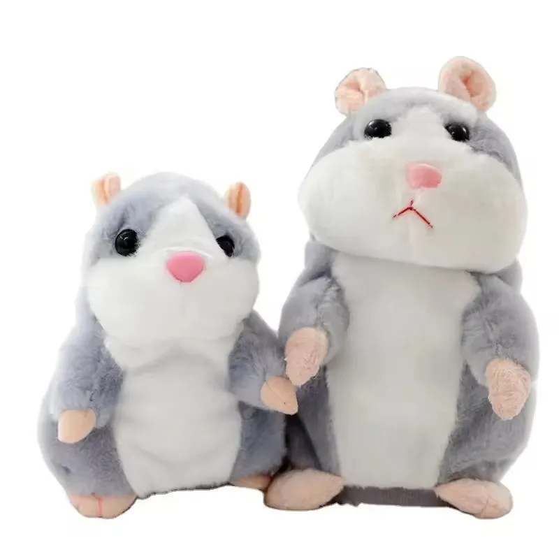 custom wholesale plush hamster  toy walking soft toys electronic repeating talking hamster