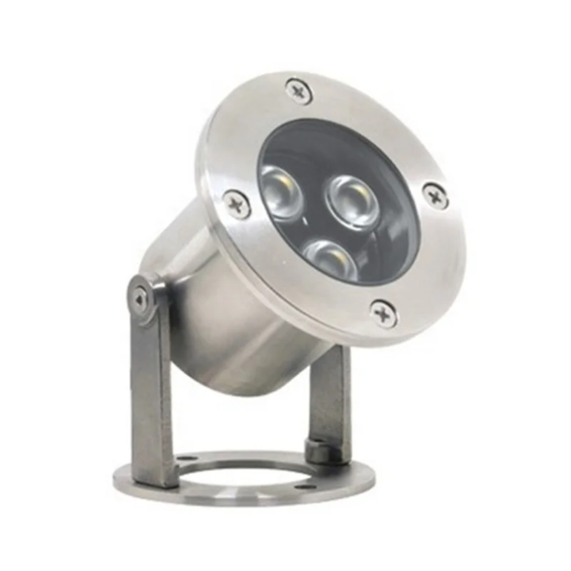 3w Underwater Led Fishing Light 12V 24V Stainless Steel IP68 Waterproof Led Underwater Light RGB Spot Lamp