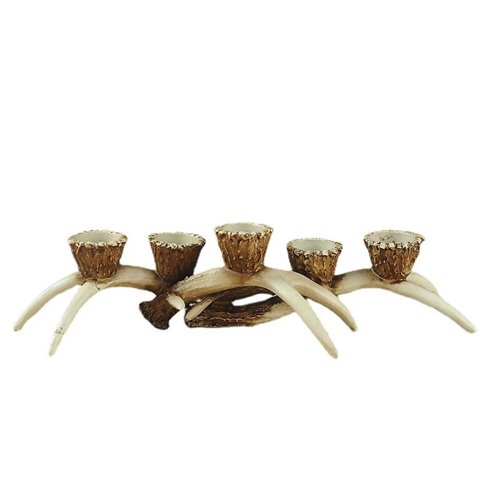 Vintage Candle Holder, Wedding Candle Holder, Antler Candle Holder