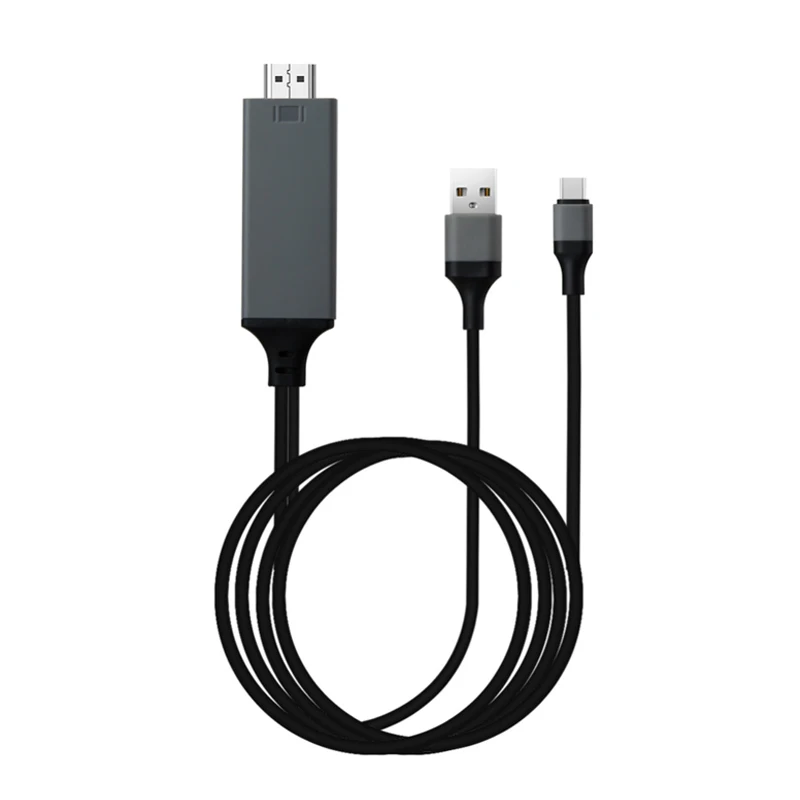 8-контактный usb-кабель для зарядки к HDMI кабель 2 в 1 адаптер для 2 м HDTV проектора ipad кабель-адаптер для iPad/iphone x/5/7/8 plus