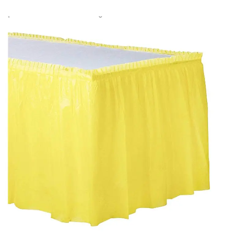 
Hot Popular Stretch Table Cloth for Banquet Rectangle Plastic Table Classical Table Skirt 