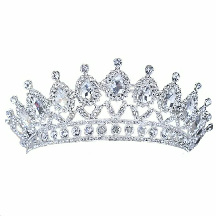 
Baroque Vintage Bridal Crown Tiara Rhinestone Crystals Crowns For Queens 