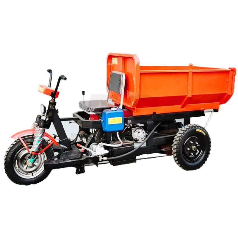 Mine use big wheel tricycle cargo electric tricycle diesel cargo tricycle with 18 hp diesel engine
