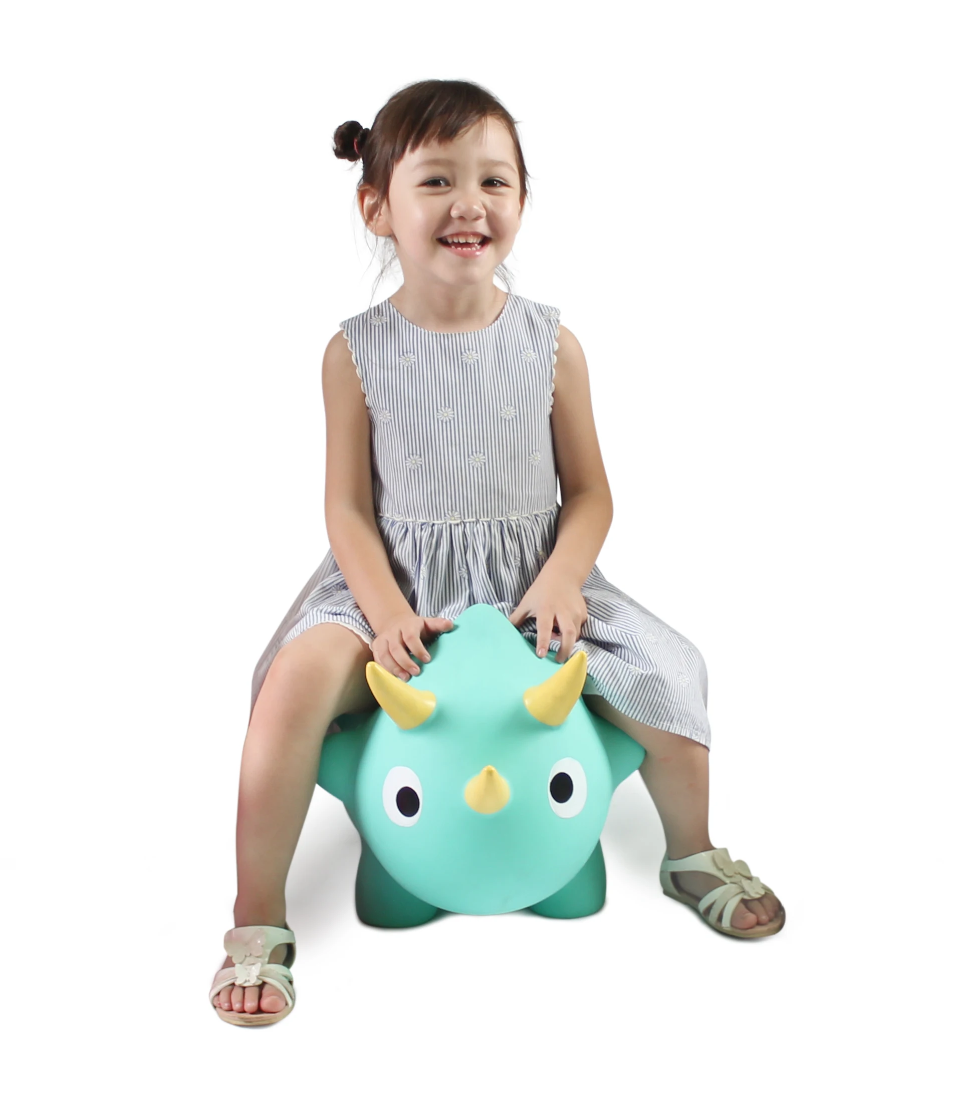 Bouncing Dinosaur Baby Ride On Toy Jumping Toy Horse Inflatable Animal Toy for Toddlers