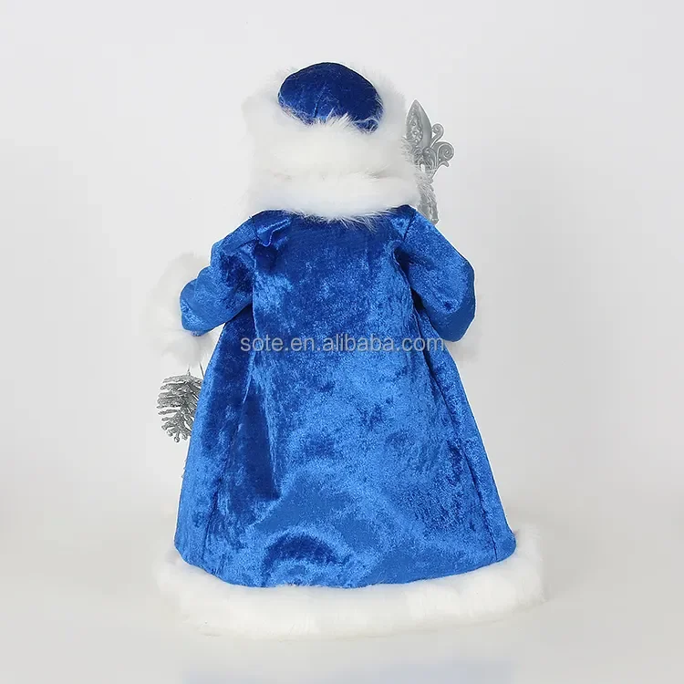 SOTE Exclusive Design Russian Ded Moroz Classical Blue Electric with Russian New Year Music Animated Toy Grandfather Character
