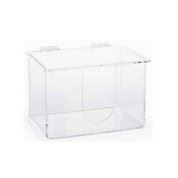 perspex glass single pack lab medical gloves shoe covers dispenser wall mounted clear acrylic surgical masks box holder