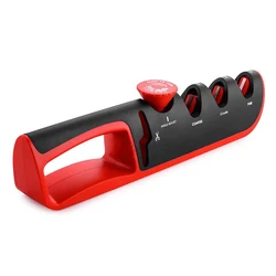 4 in 1 kitchen sharpening knife stainless steel adjustable manual knife sharpener