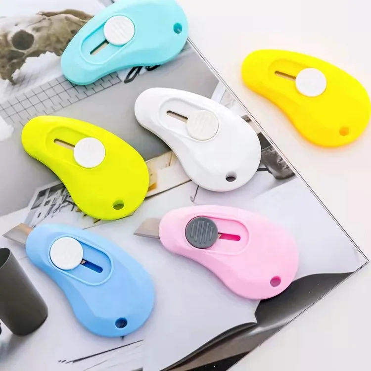 Cheap Creative Cute Candy Color Mini Office School Box Cutter Utility Knife