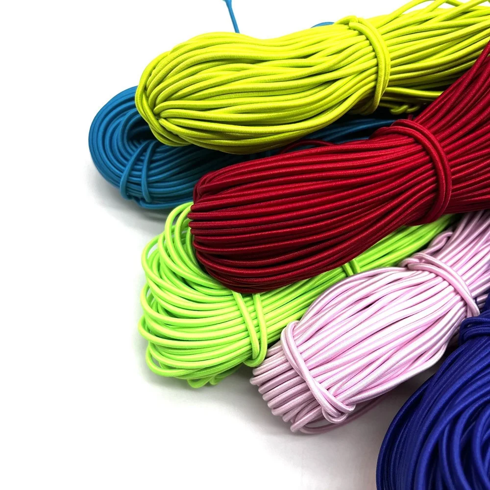 1mm 2mm 3mm Bungee Cords Roll Elastic Rope Round Shock Rope Rubber Imported Raw Material Adjustable 8mm 7mm Elastic Bungee Cord