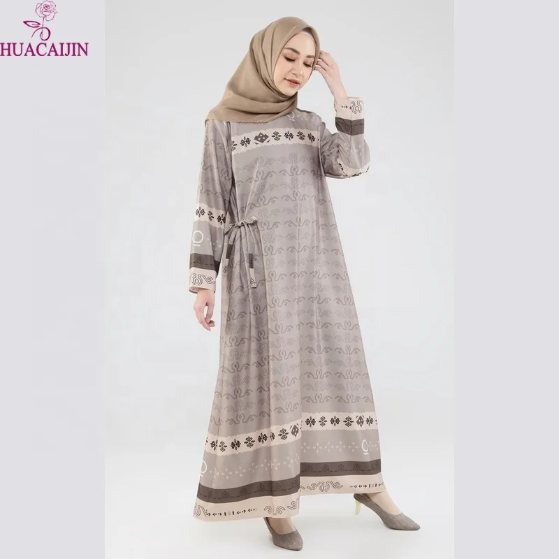 Women Muslim Dresses Long Woman Silky Clothing Loose Night Tunic Casual Muslimah Dress Manufacturers in China 30% Deposit Adults