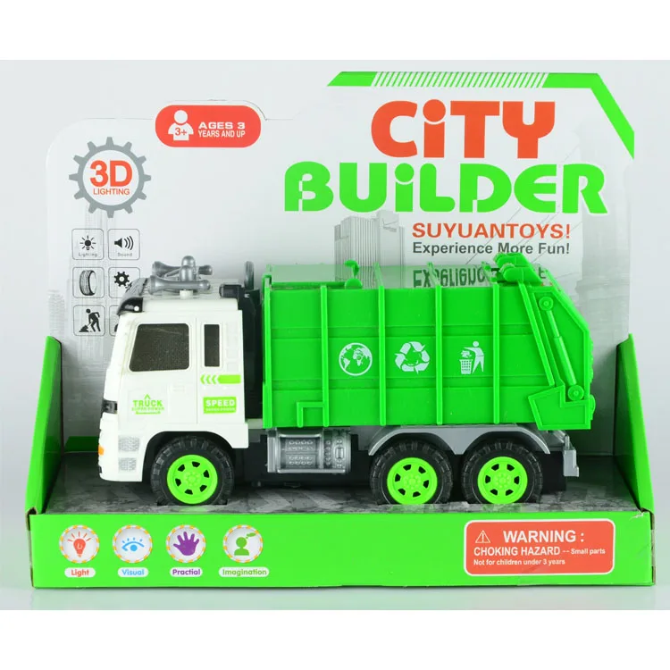 1:16 пластиковый зеленый цвет гараж грузовик игрушка со светом и звуком