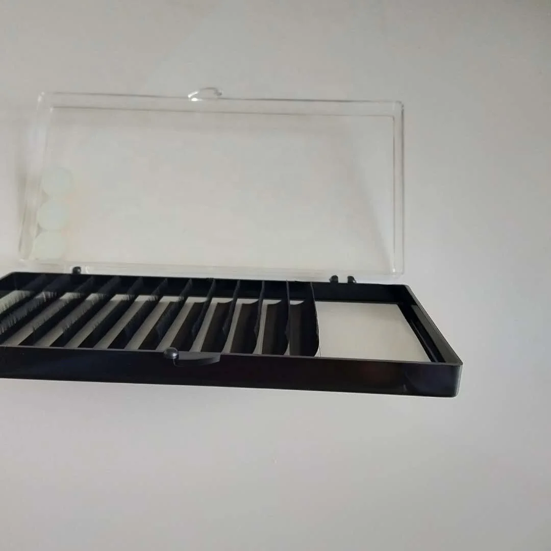 Korean pbt eyelash individual human hair eyebrow extensions 8-15mm 12 lines mix length lashes