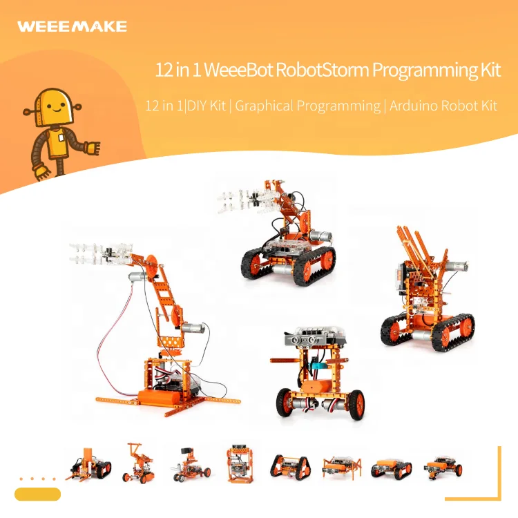 WeeeMake 12 в 1 WeeeBot RobotStorm STEAM DIY Набор