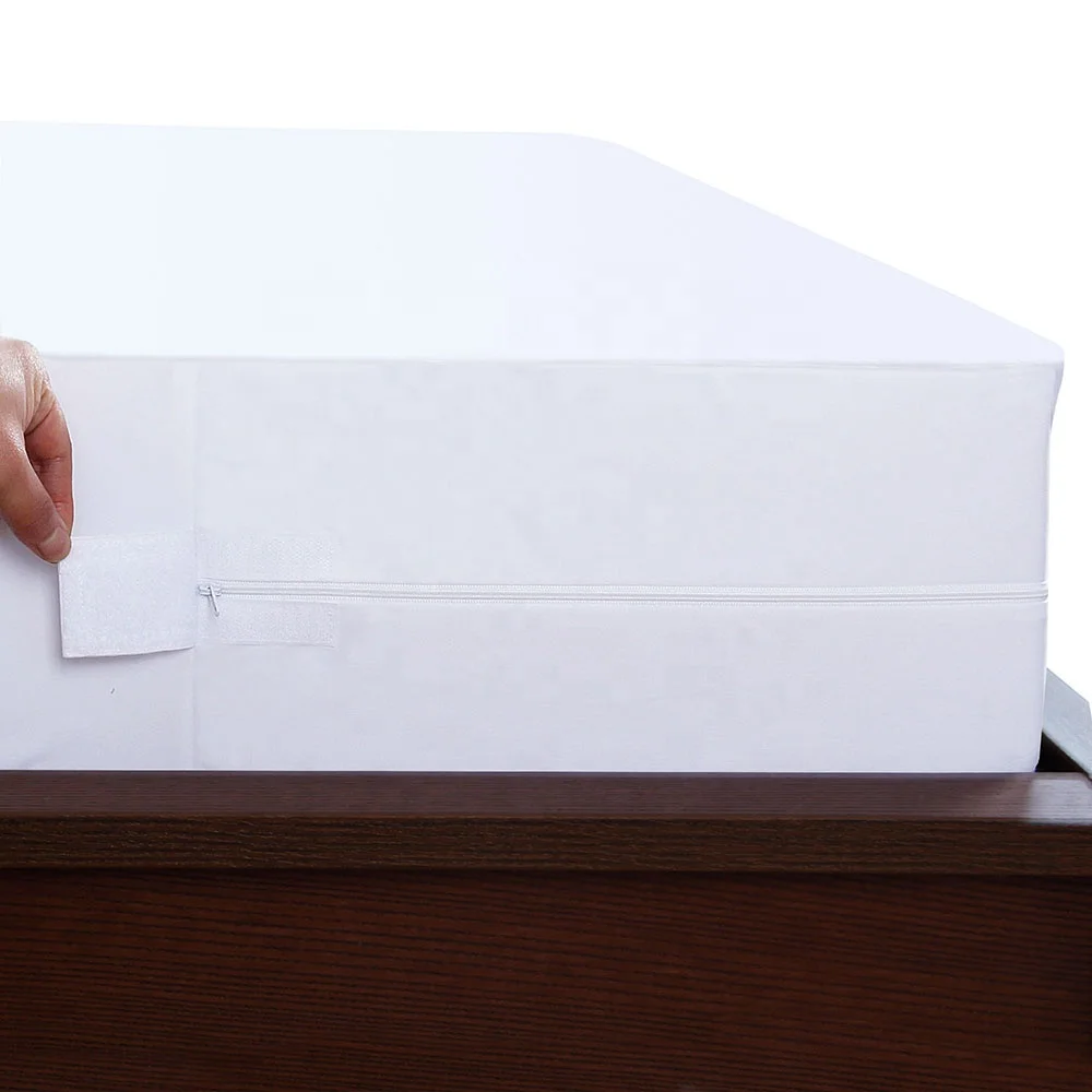Factory Price  Queen Size Fully Waterproof Mattress Cover With Zipper Bed Bug Proof