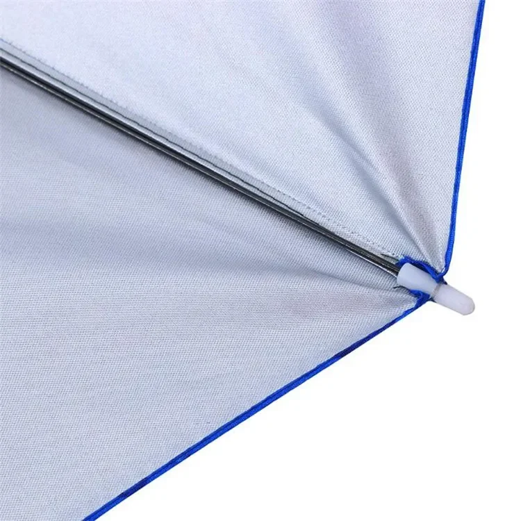 Outdoor Foldable Umbrella Hat Fishing Hat Camping Shade Umbrella Uv Protective Sun Head Umbrella Hat Minimalist Travel Blue