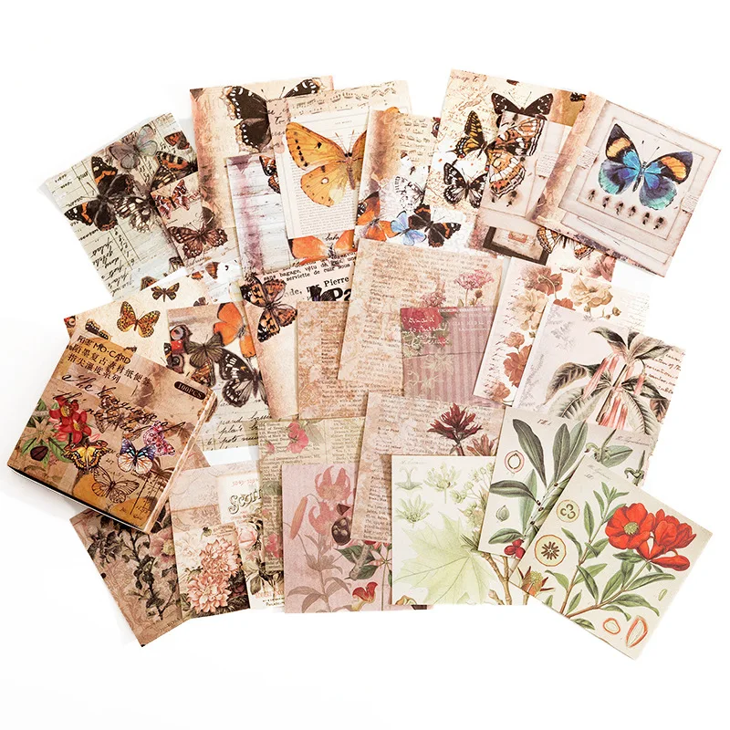 6 Designs Creative Hand Account DIY Material  retro vintage Paper block Memo Pads