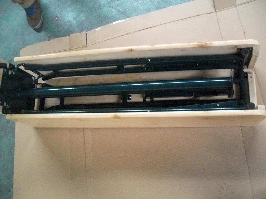 Manufacturer 220cm Portable Outdoor Garden Dining Folding Wooden Cross Beer Table