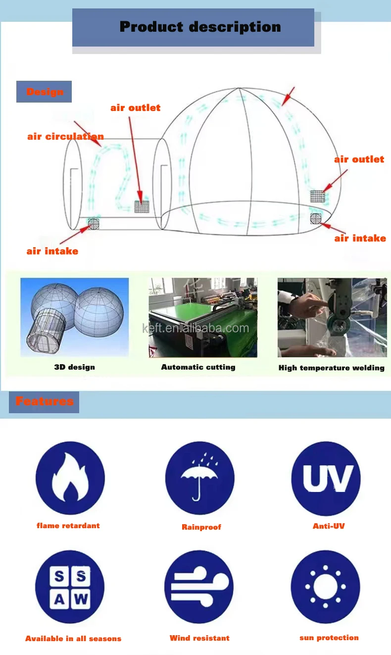 custom Outdoor Event Wedding Party Inflatable Bubble Tent PVC Globe Clear Transparent Dome balloon Tent Inflatable Bubble House