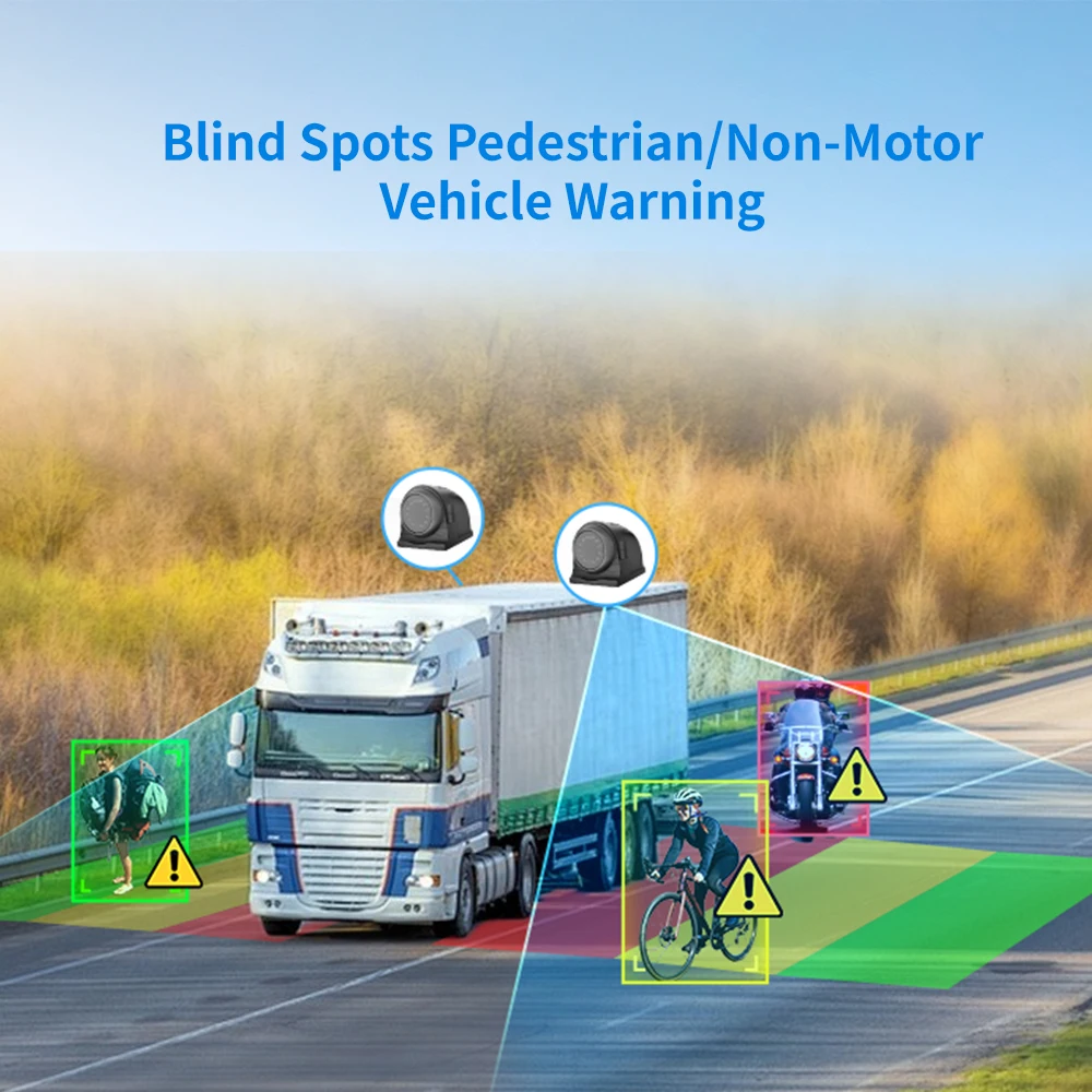 CareDrive MR920-BSD Safety Car Truck Bsd Monitor AI Gps 3G 4G Wifi 1080P Ahd Mdvr Blind Spot Pedestrian Detection Warning System