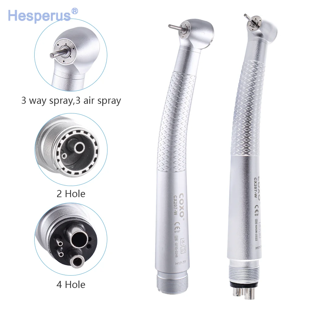 Hot Dental COXO CX207-W Push Button Handpiece Air Turbine High Speed Handpieces Dentistry Tools