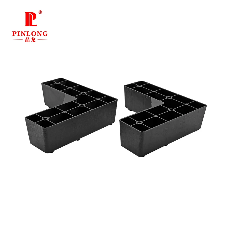 PINLONG Black Furniture cheap Sofa leg plastic sofa feet Round Plastic Base Leveling Foot for chair leg