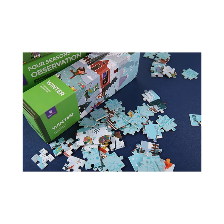Wholesale 2021 adult and kids educational paper 500 1000 piece toys jigsaw puzzle mat sublimation custom mini 3d wooden game