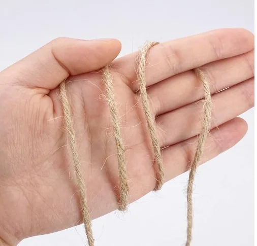 1-3mm  Natural  Twine Jute Rope for Gift Packaging and DIY
