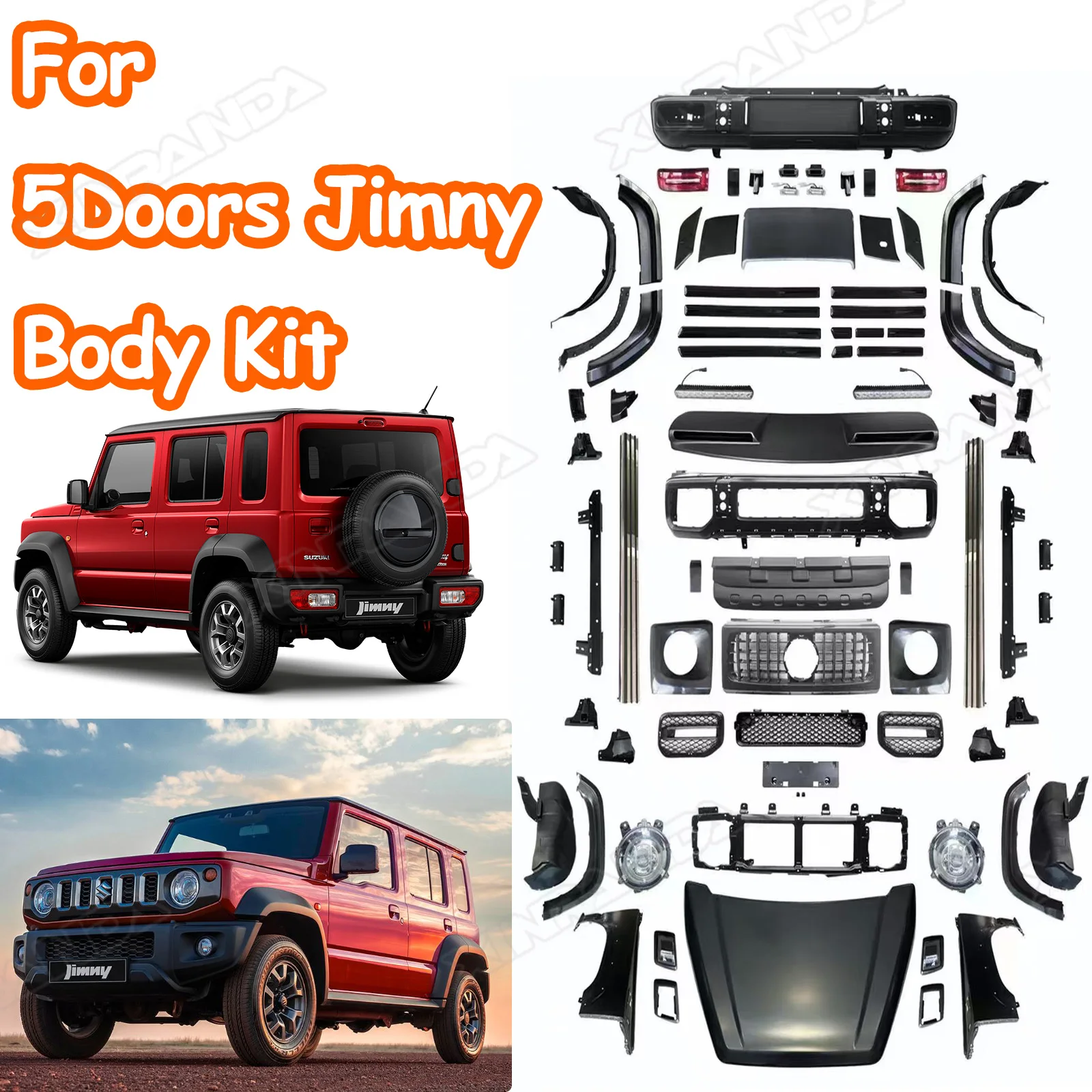 Jimny New Product Full Set Jimny Amg Style Body Kit For 5 Doors 2024 2025 Jc74W