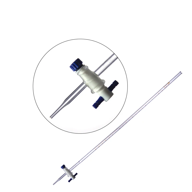 CORDIAL Lab chemistry Clear or Amber Glass Burette Alkali Acid Burette PTFE Burette