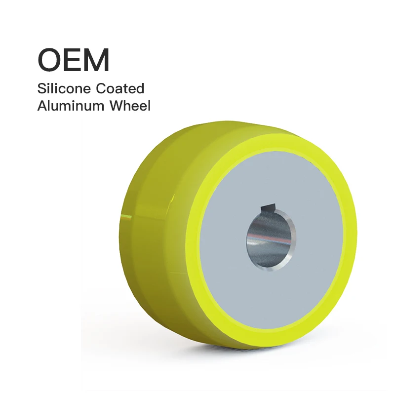 OEM Custom Wear Resistant Mold Compression Silicone Rubber Coated Aluminum Wheel