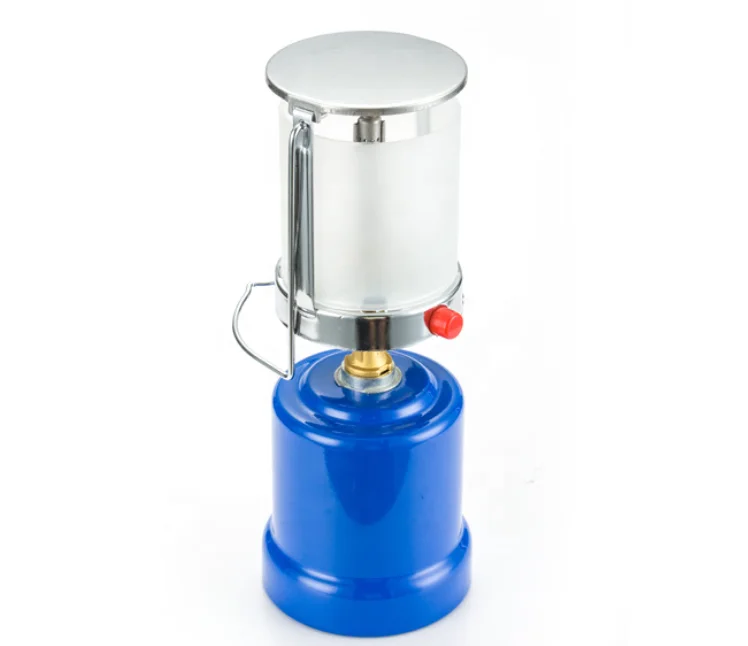 Camping Gas Lantern Portable Gas Lamp Hanging Glass Lamp Lightweight Camping Light for Hiking Picnic Outdoor