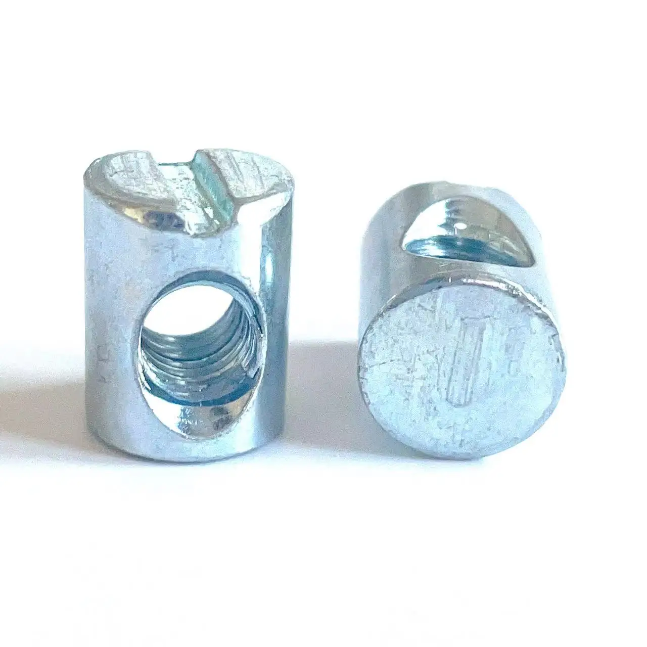 Customized Furniture Cross slotted Hole Nut Cylinder Hammer Dowel connecting Nut