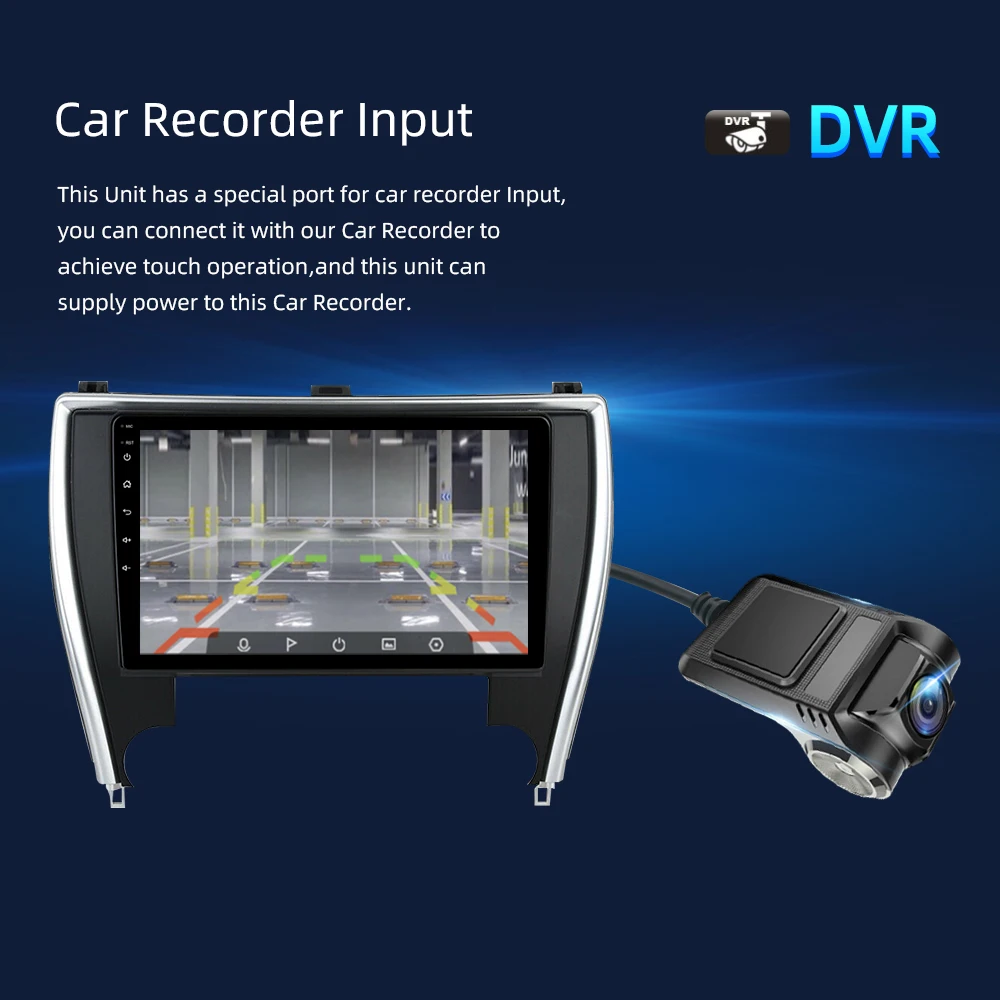 HD multimedia 10.1 inch Double 2DIN android9.1 GPS 1+16GB WIFI BT Car DVD player for Toyota Camry 2015-17