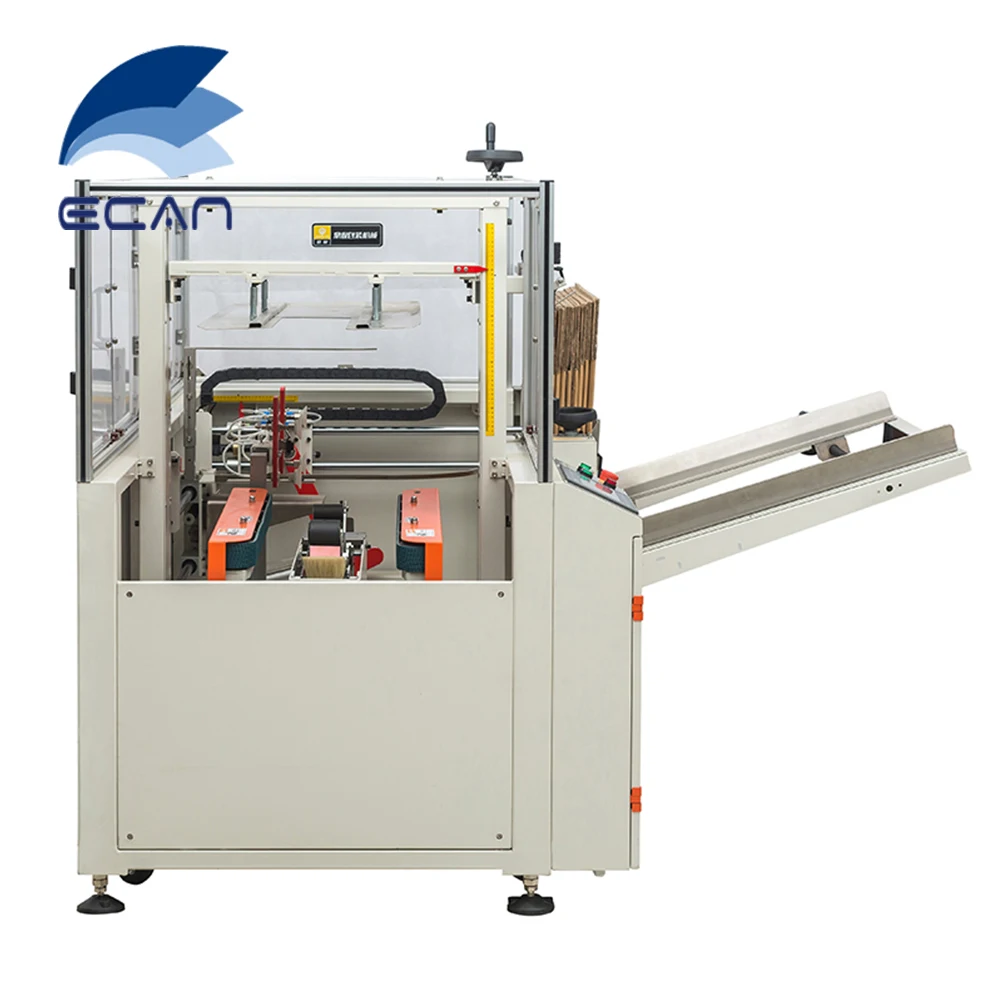 DKX4540 Automatic Carton Erector with Flaps Folding and bottom sealing function