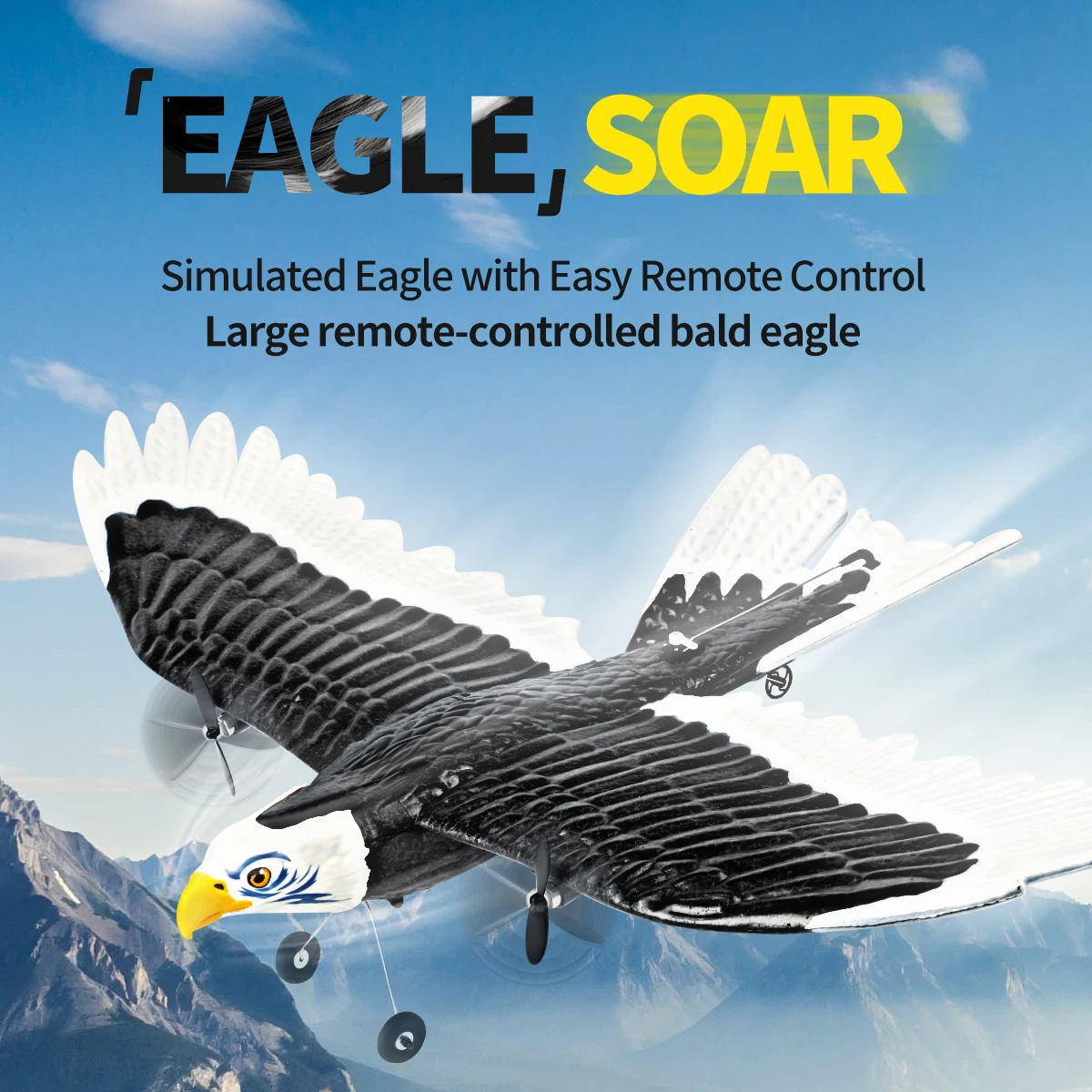 Exquisite Design 2.4GHz 2CH Remote Control Aircraft Toy EPP Foam Animals Eagle RC Flying Bird Airplanes Easy to Fly Eagle Glider