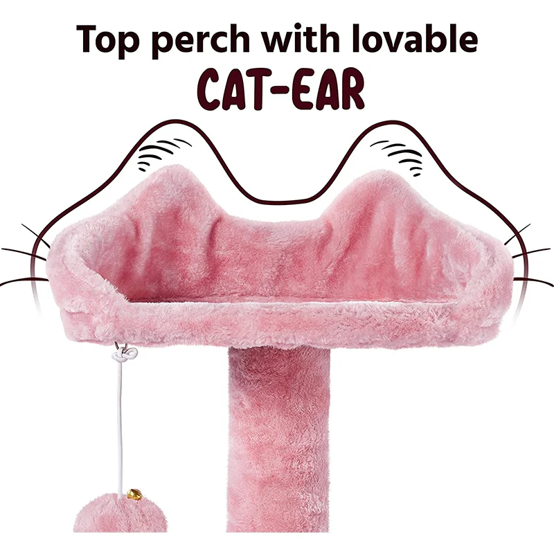 Scratch Climbing Tower Sisal Tree Tower Condo Play Pet Scratch Post Kitten Furniture Large Wooden cat house