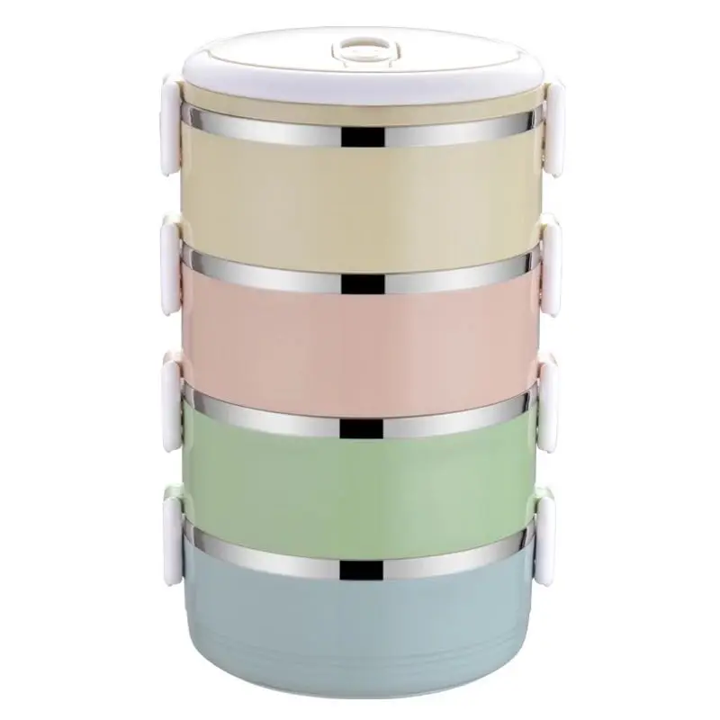 Factory directly macaron color multilayer double wall insulated stainless steel lunch box