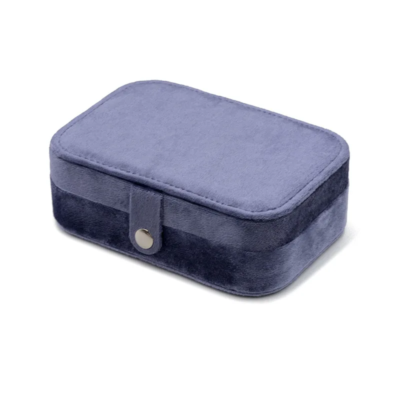 Velvet portable multi-functional jewelry box with mirror spot wholesale