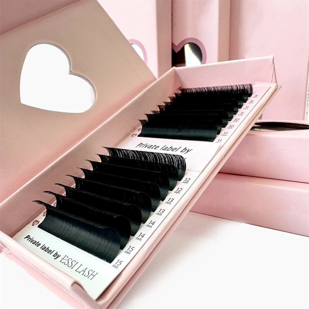 ESSI LASH High Quality Volume Matte Black Lash Extens pesta as Handmade Easy Fan  Mink Lash Extensions