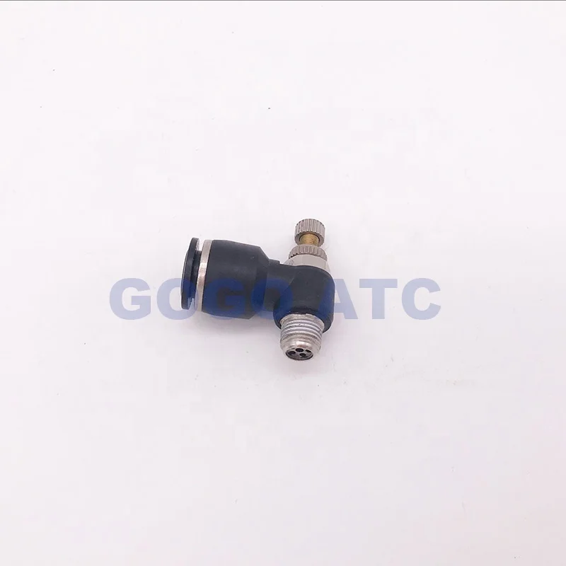 GOGO 10pcs a lot SC air cylinder throttle valve thread PT 3/8 inch 6mm small pneumatic quick connect hose fittings SC6-03